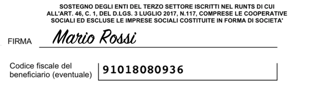 Firma nel riquadro 