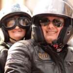 Sandra con il suo Biker